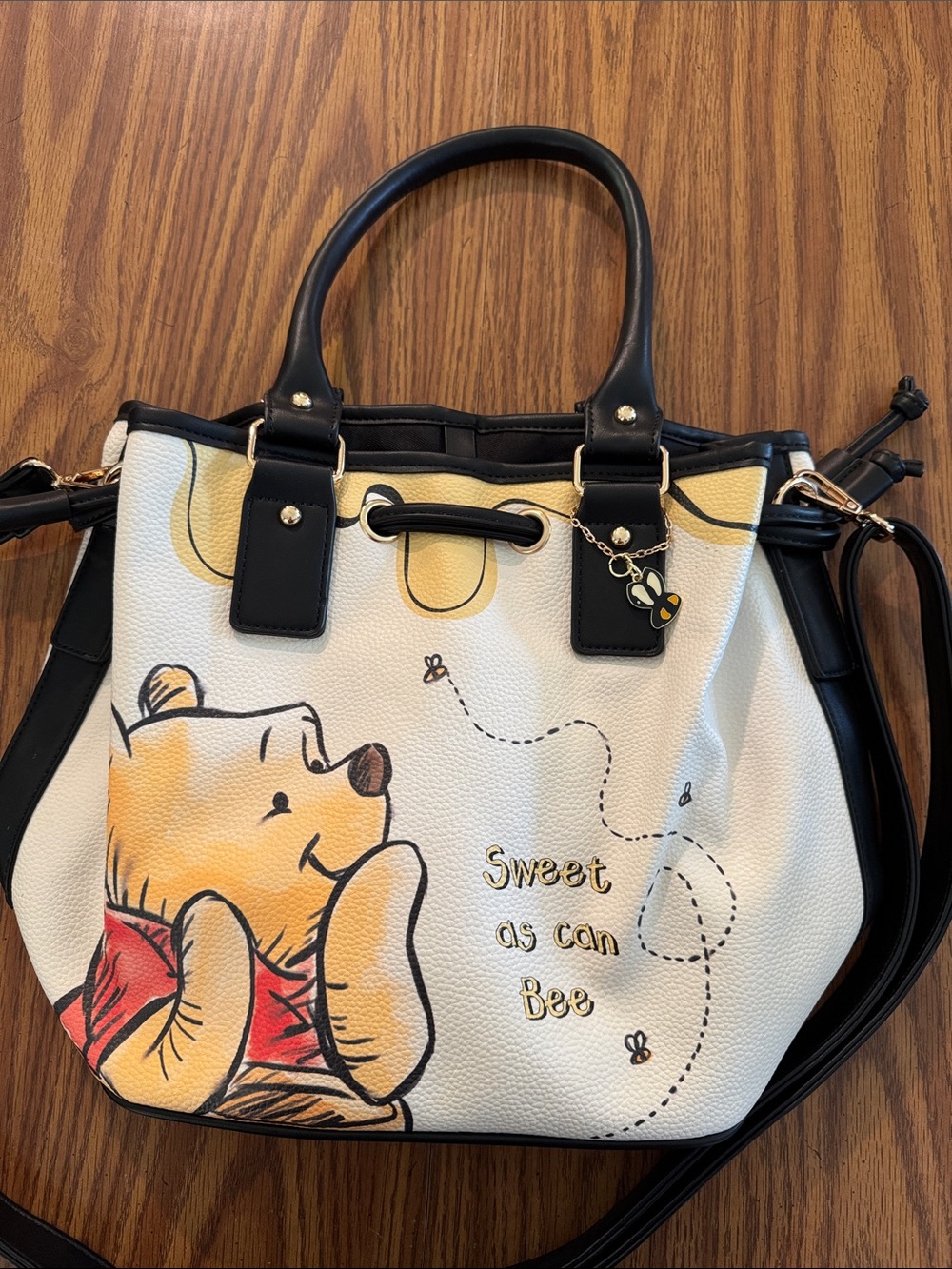 The Bradford Exchange Winnie the Pooh White & Black Tote Bag
